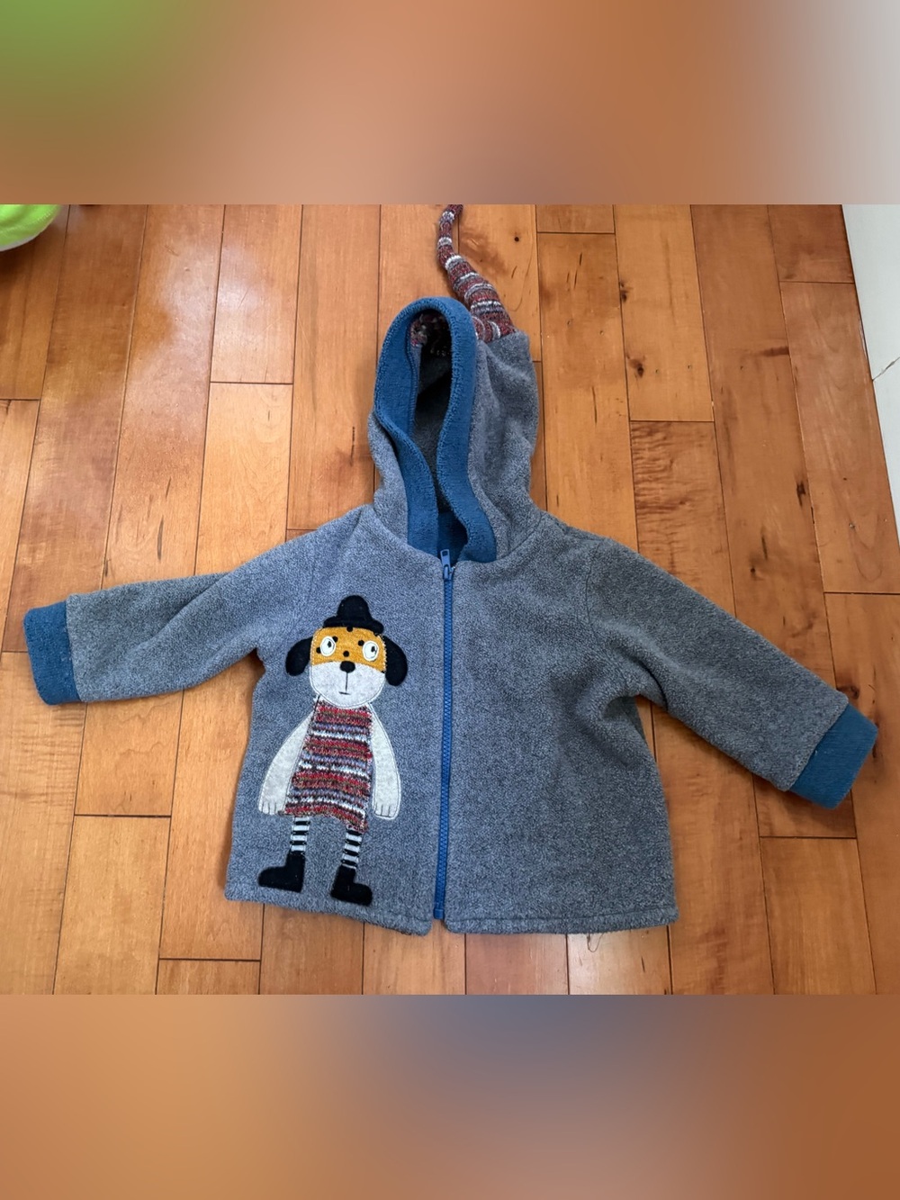 Fleece zip up with Dog Applique